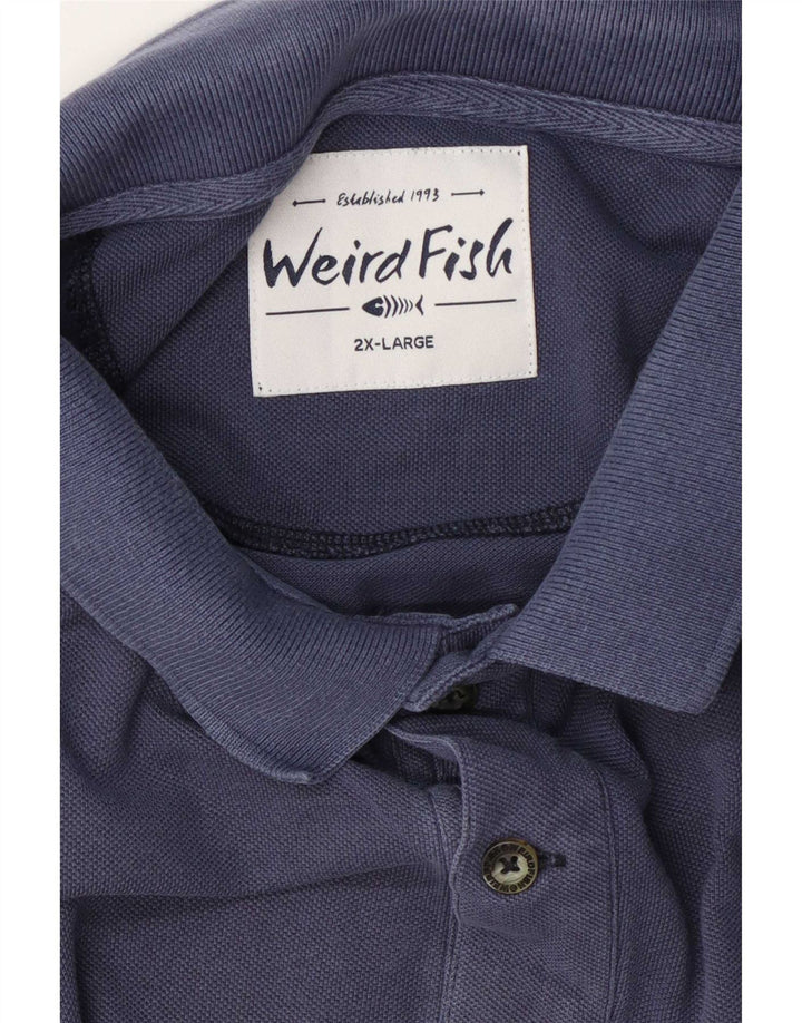 Camisa polo masculina Weird Fish 2XL azul marinho