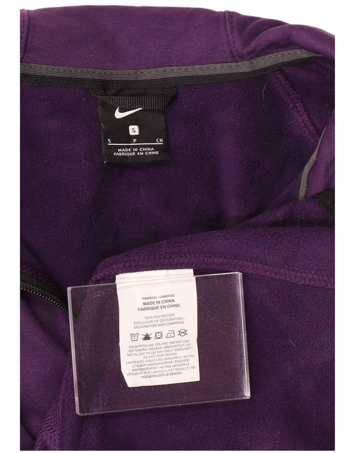 Suéter masculino NIKE com capuz e zíper pequeno roxo poliéster