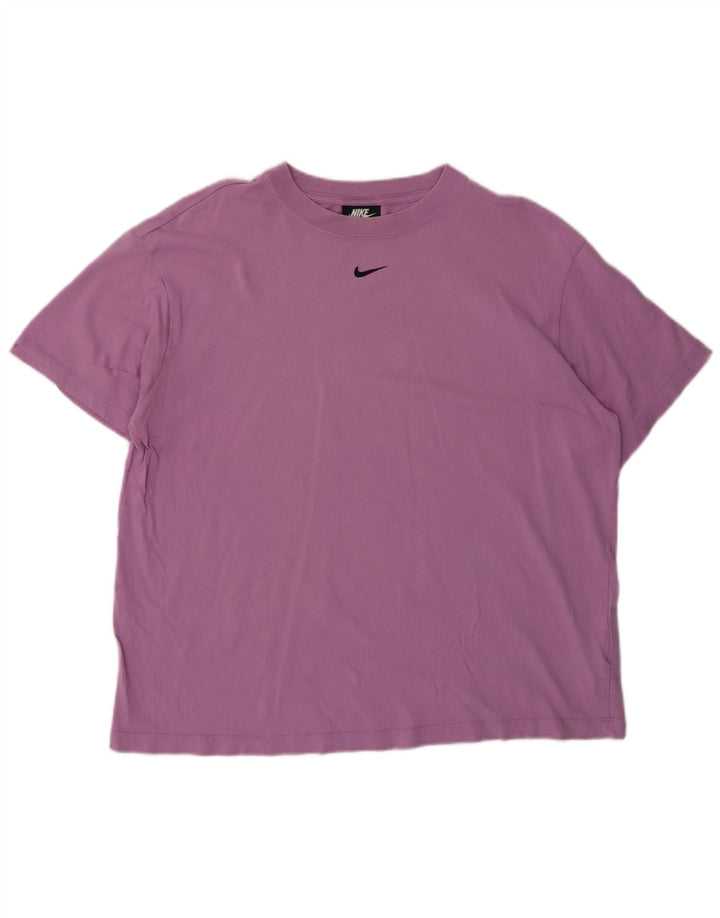 Camiseta feminina Nike Oversized Top UK 14 Médio Roxo Algodão
