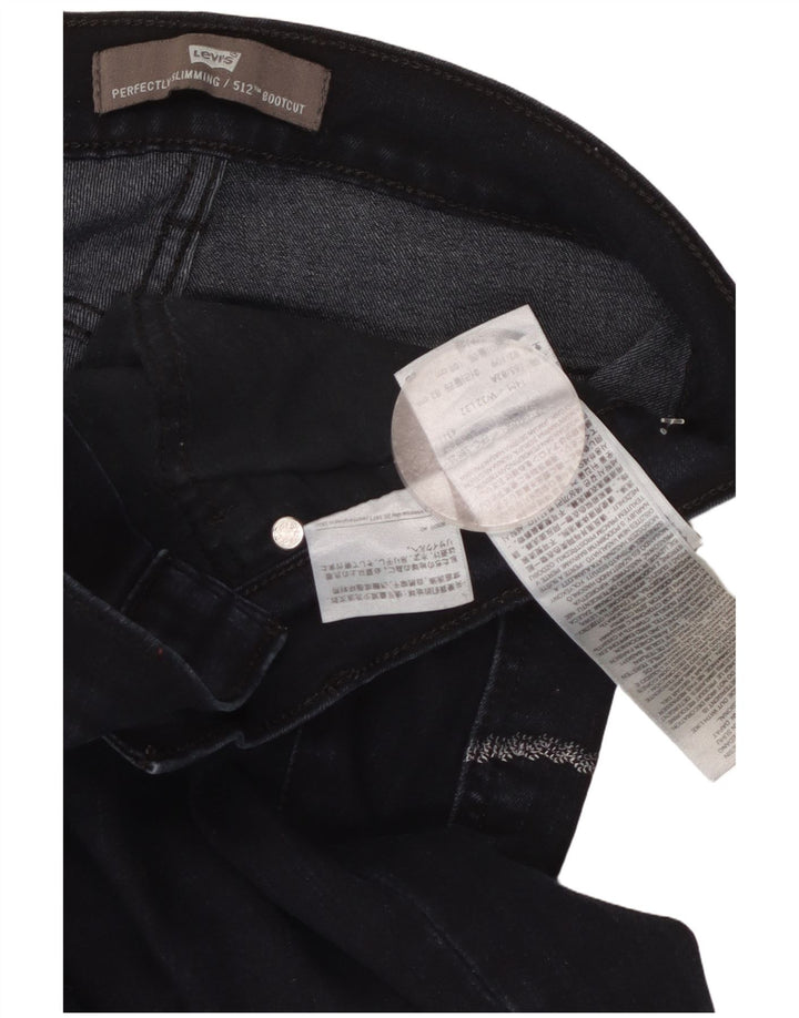 Calça jeans feminina Levi's 512 Perfectly Slimming Bootcut W32 L32 azul marinho algodão