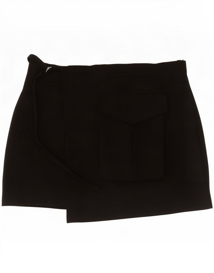Zara Womens Skort Shorts Casual Grande W30 Poliéster Preto