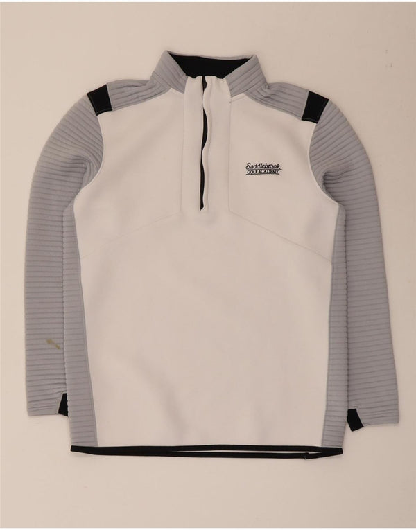 Under Armour Mens Cold Gear Pulôver Treino Top Médio Branco Colourblock