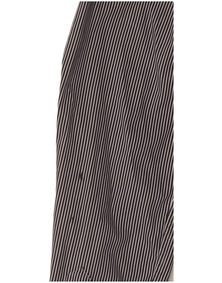Camisa masculina Ted Baker tamanho 2 pequeno algodão listrado azul marinho
