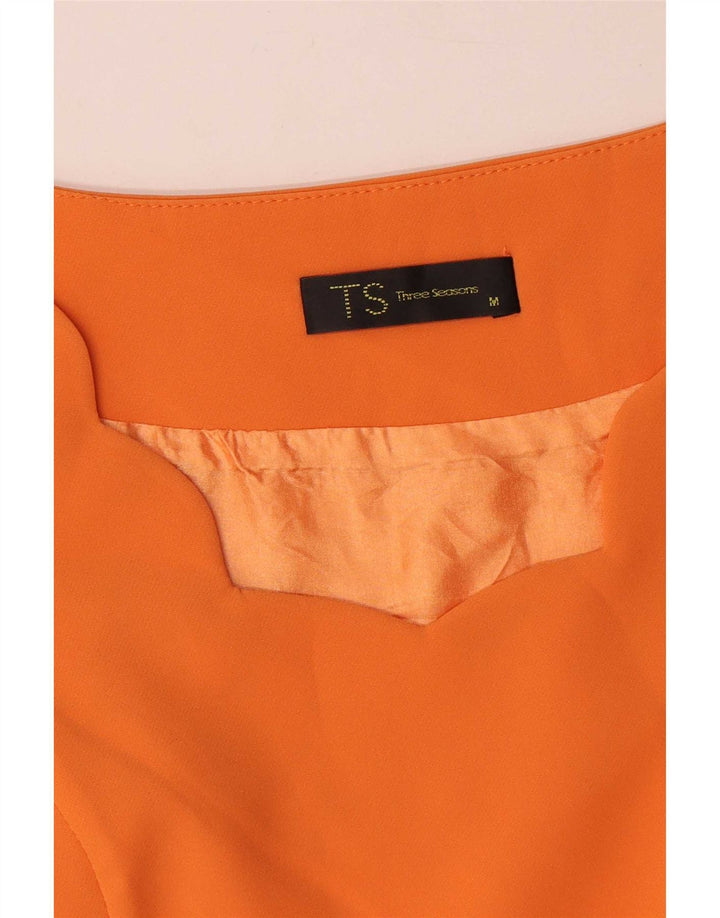 Vestido vintage feminino linha A UK 12 médio laranja