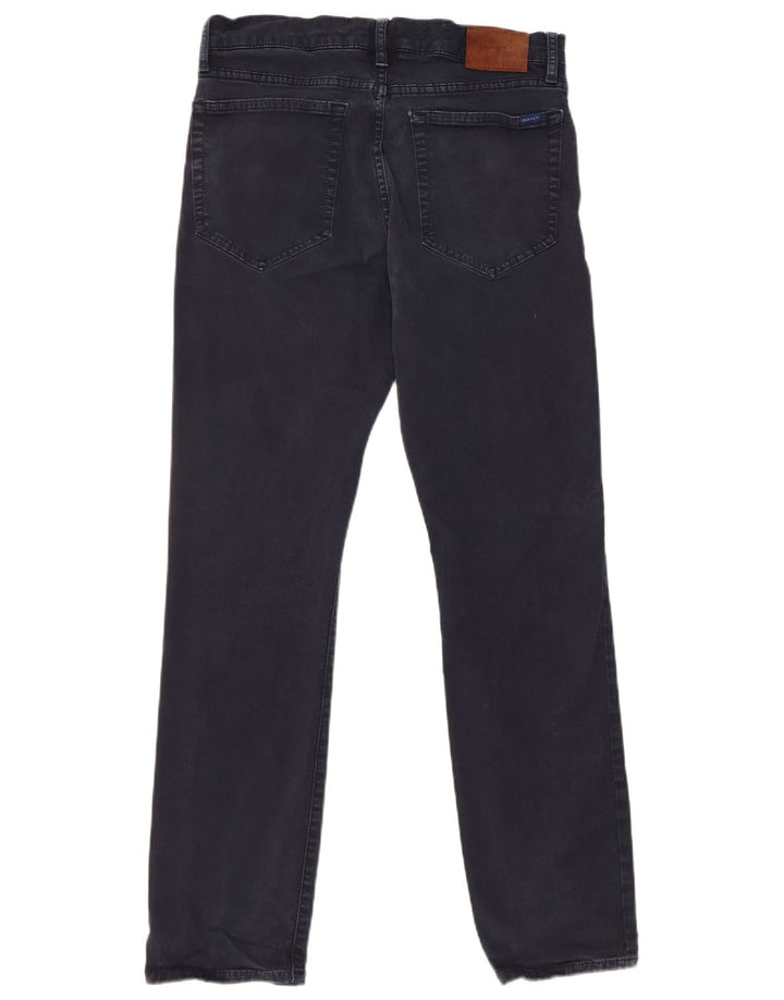GANT Calça masculina reta casual W30 L30 algodão azul marinho