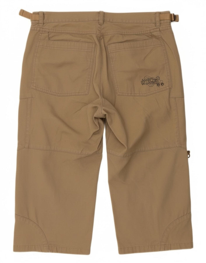 Bermuda cargo masculina Jack Wolfskin W33 grande algodão bege