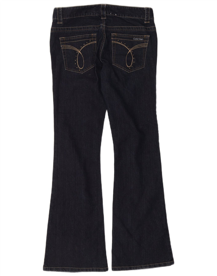 Calça Jeans Calvin Klein Feminina Flared US 6 Médio W30 L32 Azul Marinho Algodão