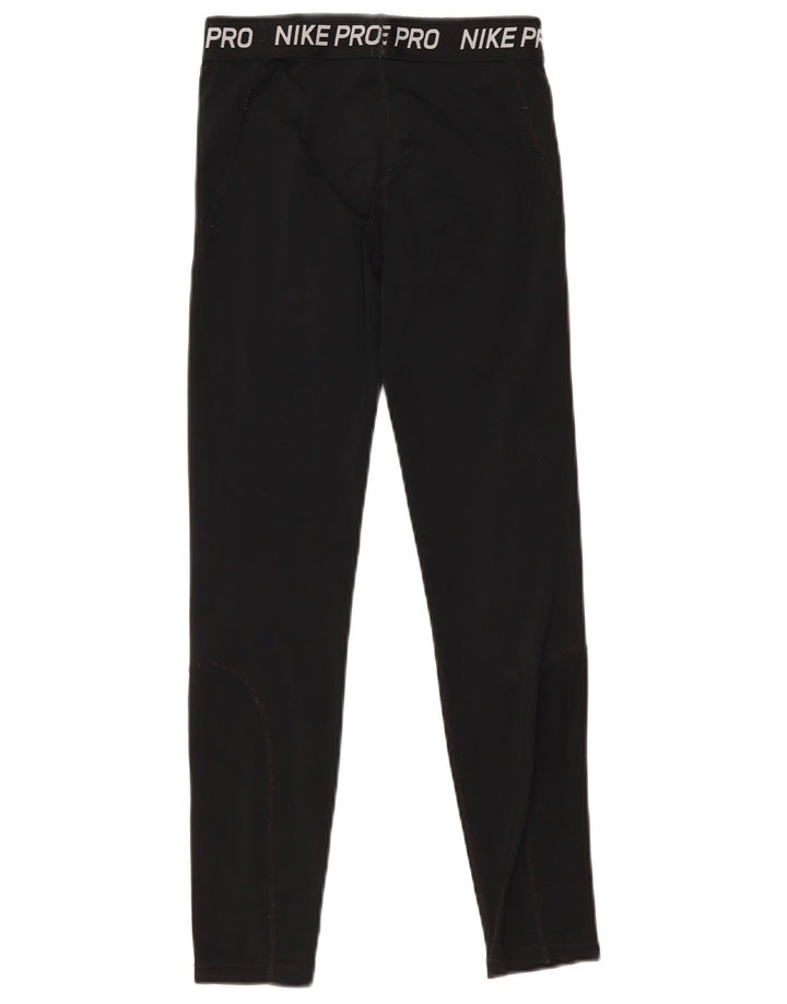 Nike Womens Graphic Leggings UK 8 Pequeno Poliéster Preto