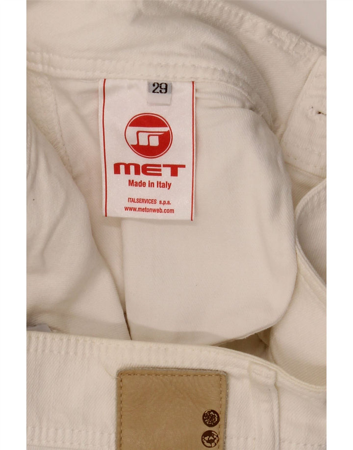 MET Womens Slim Jeans W29 L26 White Cotton Vintage MET and Second-Hand MET from Messina Hembry 