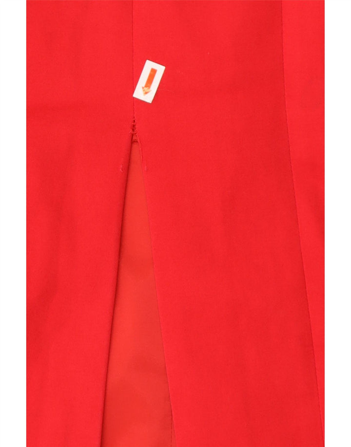 Vestido feminino COAST com bainha UK 10 pequeno algodão vermelho