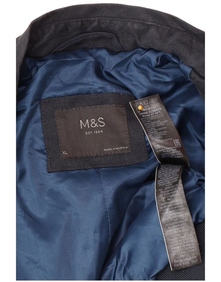 Jaqueta bomber masculina Marks & Spencer UK 42 XL azul marinho poliéster