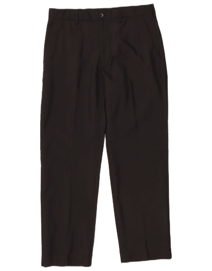 Calça Chino Masculina Marks & Spencer Regular Fit W32 L29 Poliéster Preto