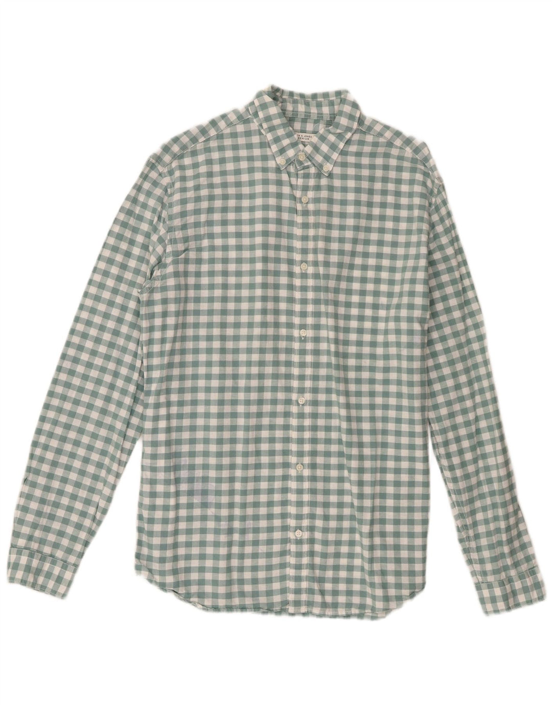 Camisa masculina Jack & Jones tamanho 42 grande algodão guingão verde