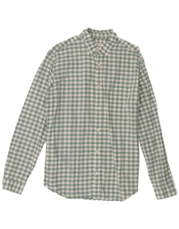 Camisa masculina Jack & Jones tamanho 42 grande algodão guingão verde