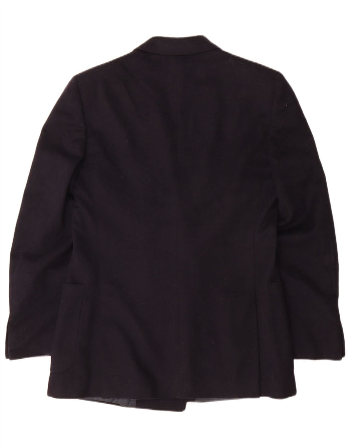 Jaqueta blazer masculina San Remo com peito duplo IT 46 pequena lã azul marinho