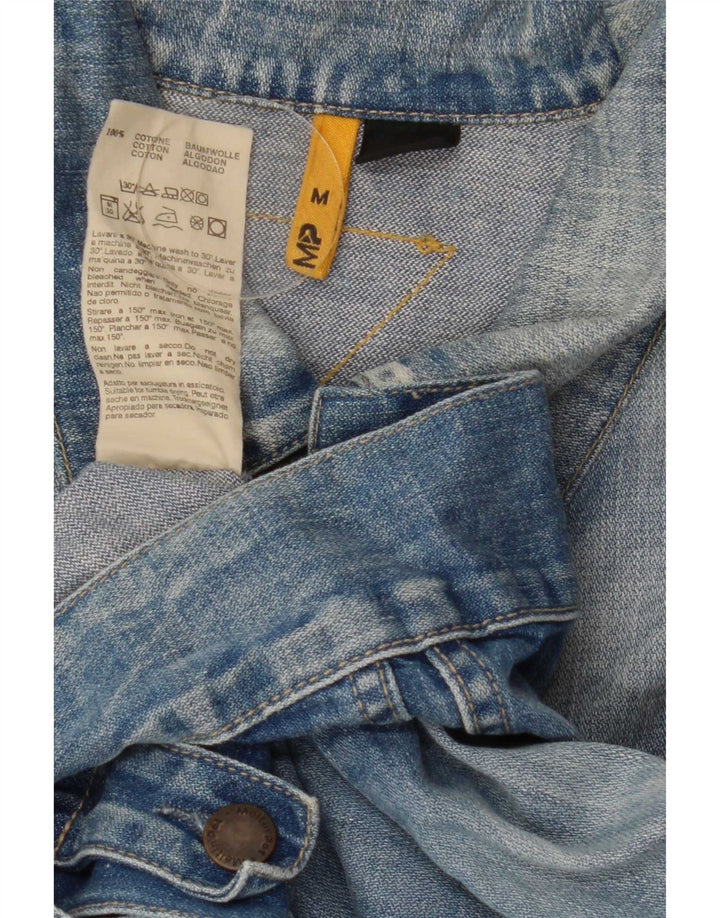 Jaqueta jeans masculina Meltin' Pot Reino Unido 38 algodão azul médio