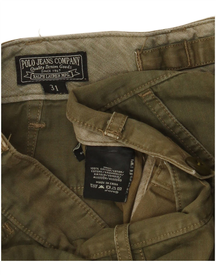 RALPH LAUREN Shorts Chino Masculino Gráfico W31 Algodão Cáqui Médio