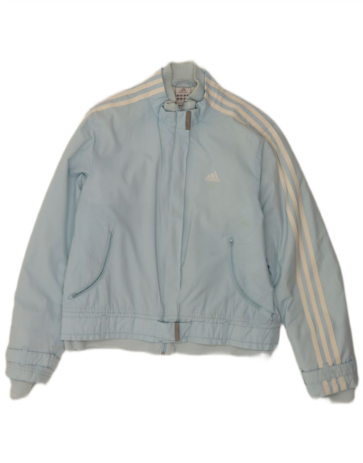 Adidas Bomber Jacket UK 10 Pequeno Azul Poliéster