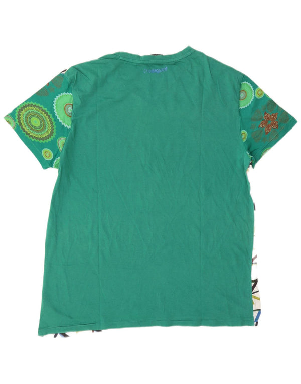 Desigual Camiseta Feminina Gráfica Top UK 20 2XL Multicolorido Geométrico