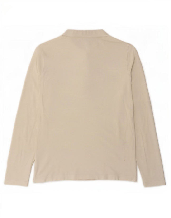 Camisa polo feminina de manga comprida Lacoste tamanho 44 grande branco