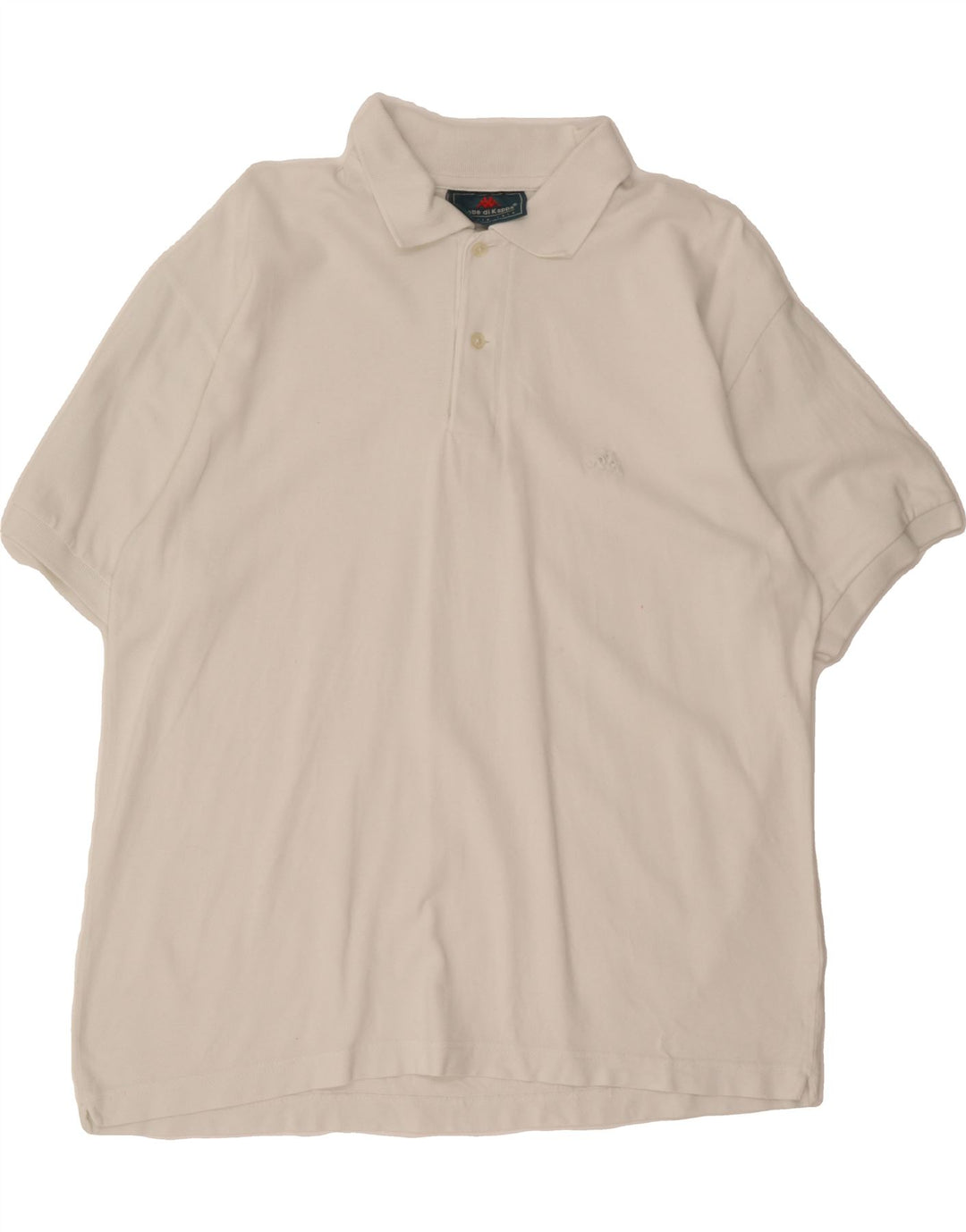 KAPPA Mens Polo Shirt XL White Cotton Vintage Kappa and Second-Hand Kappa from Messina Hembry 