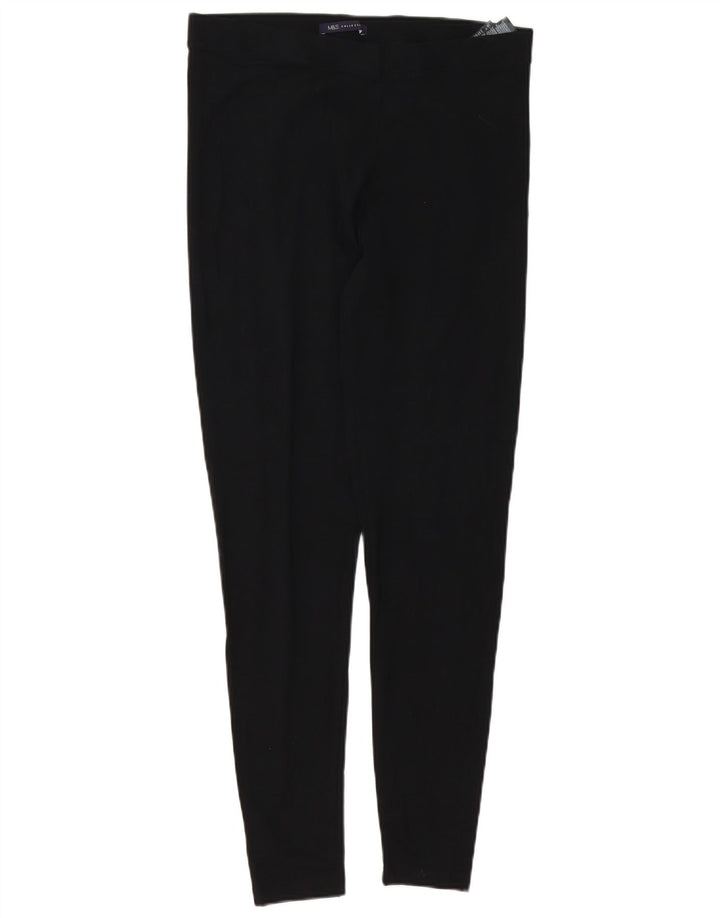 Leggings femininas Marks & Spencer Reino Unido 14 grande algodão preto