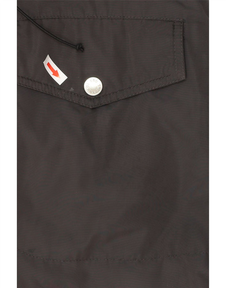 Trussardi Casaco feminino acolchoado com capuz e grandes dimensões IT 44 médio marrom nylon