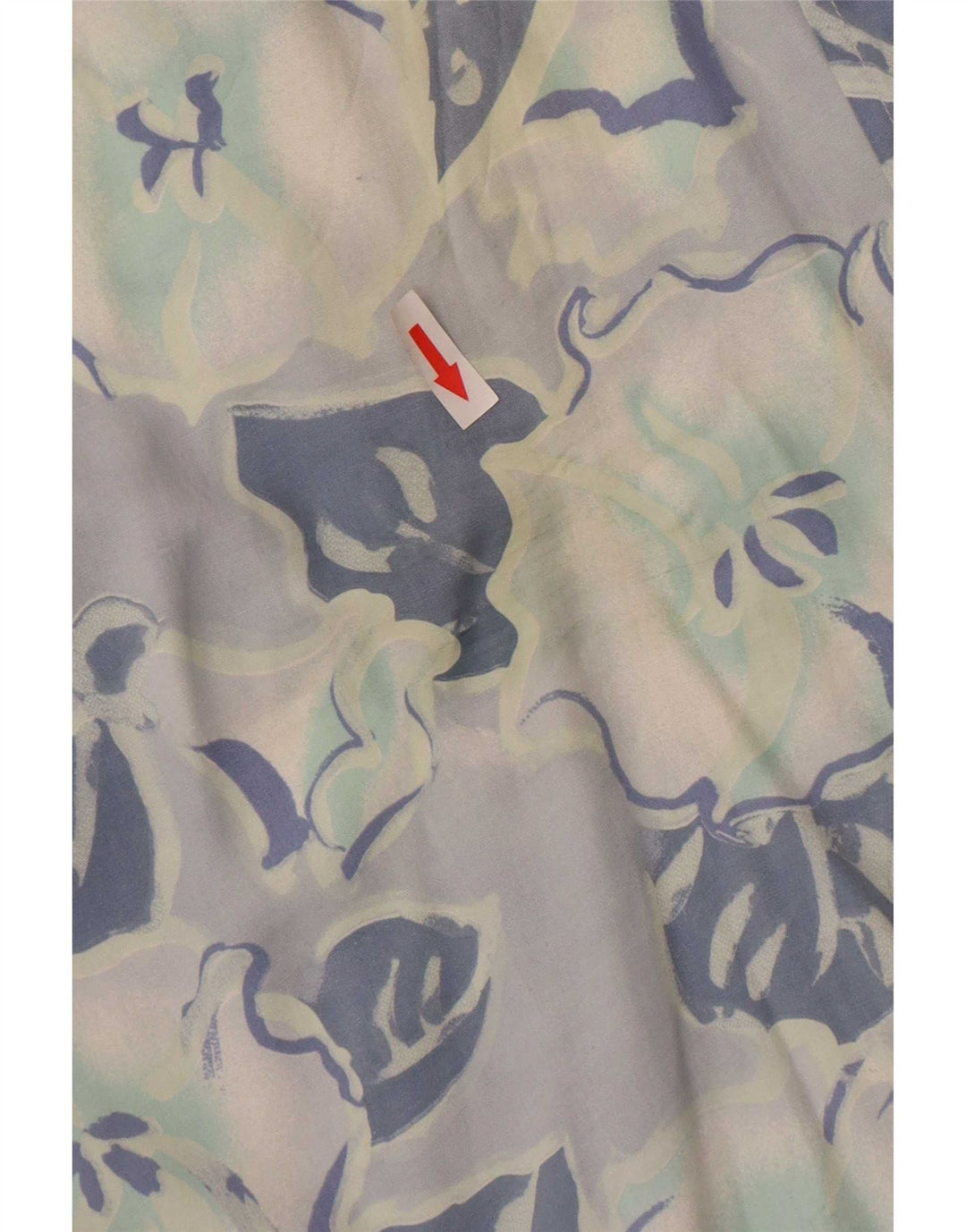 Camisa masculina vintage de manga curta grande azul floral