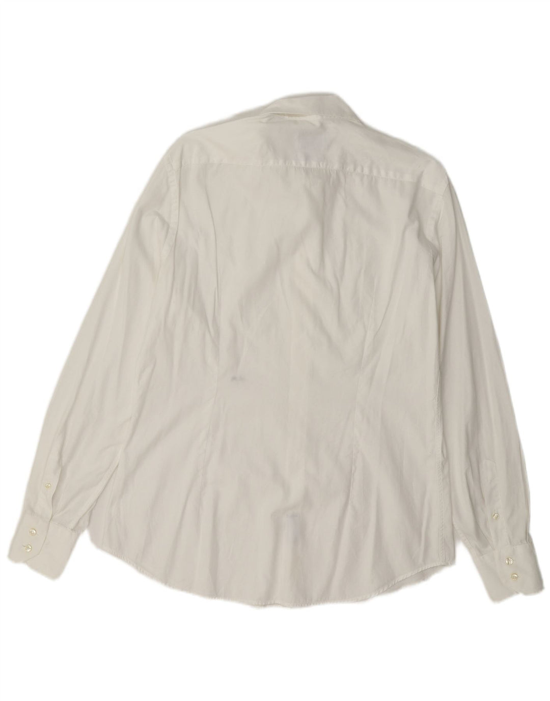 Camisa masculina Vitali tamanho 40 15 3/4 algodão branco médio