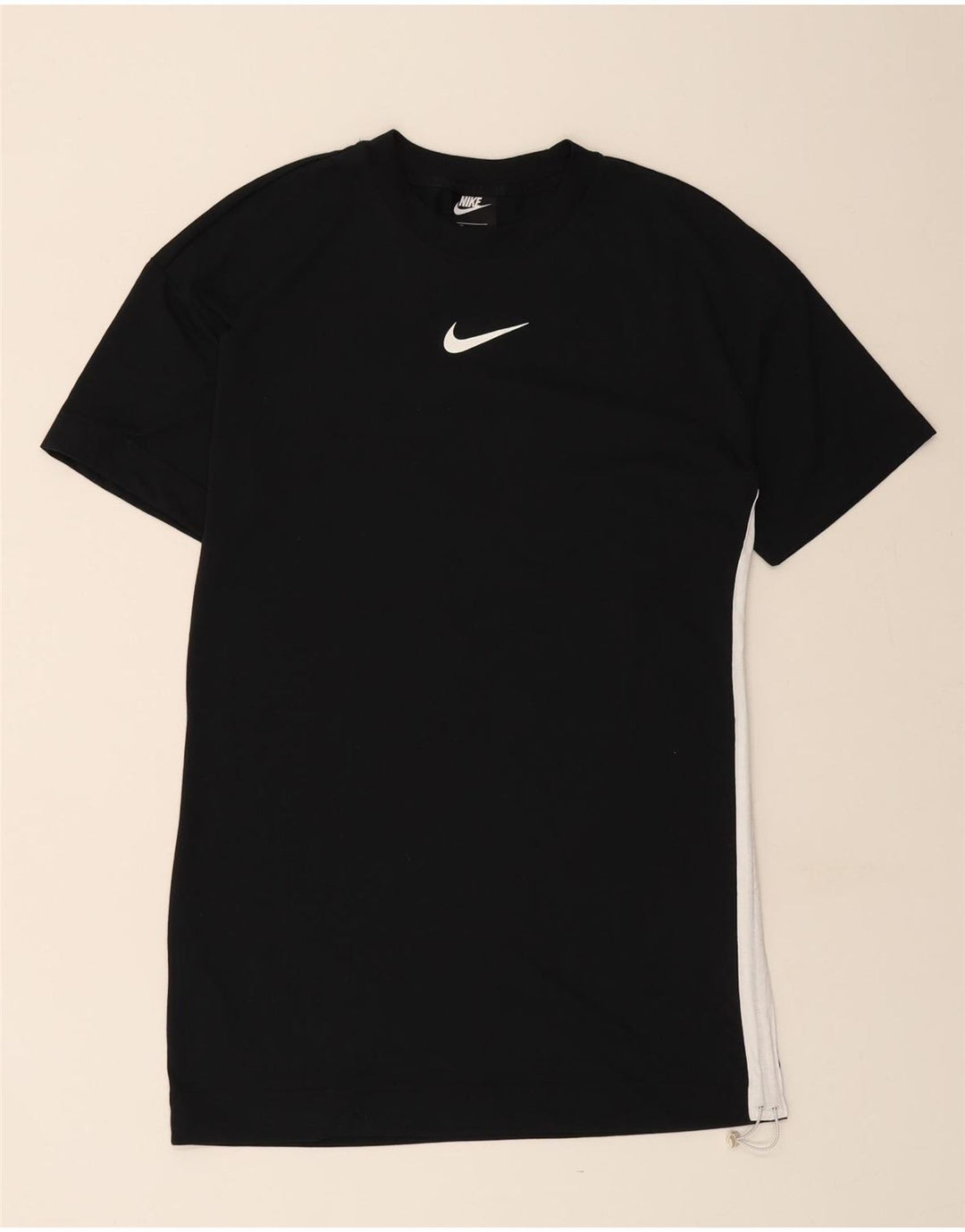 Camiseta feminina NIKE com estampa gráfica UK 10 pequena preta poliéster