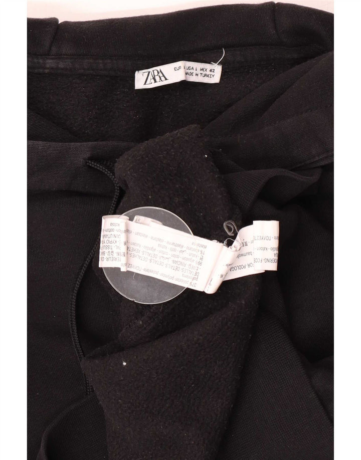 Zara moletom com capuz masculino grande algodão preto