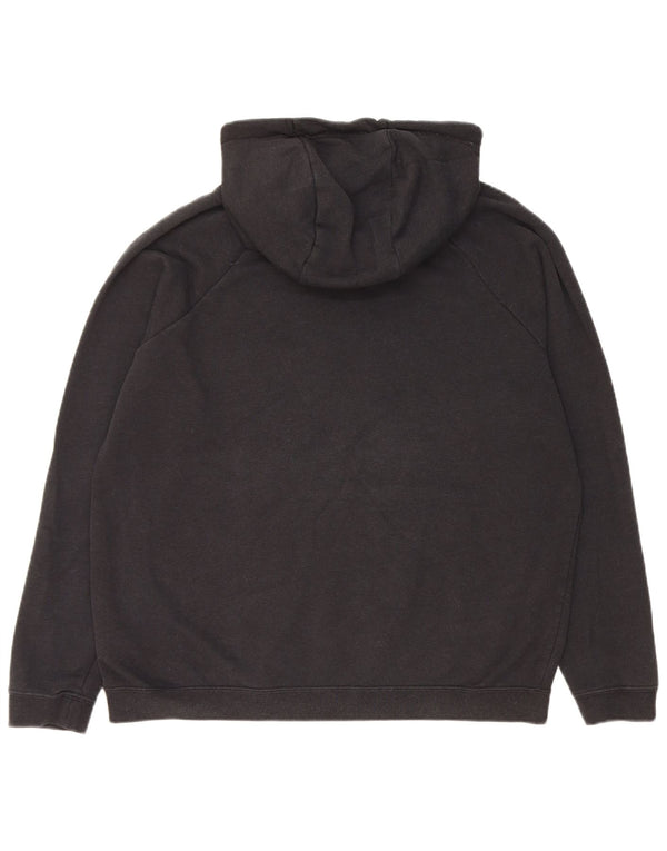 Nike Womens Hoodie Jumper UK 16 Grande Algodão Preto