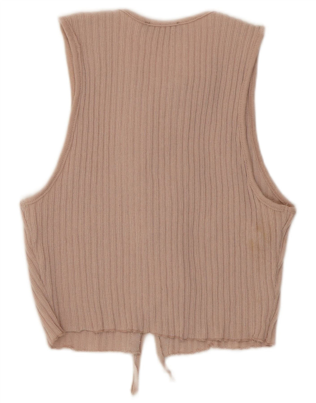 Zara Blusa feminina cropped sem mangas Reino Unido 12 poliéster rosa médio