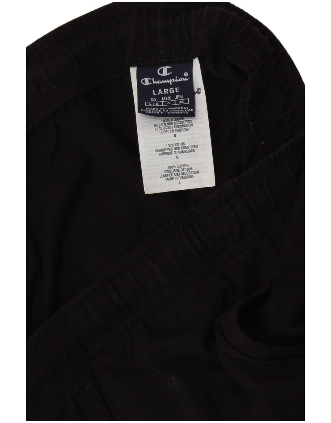 Calça de treino masculina CHAMPION grande algodão preto
