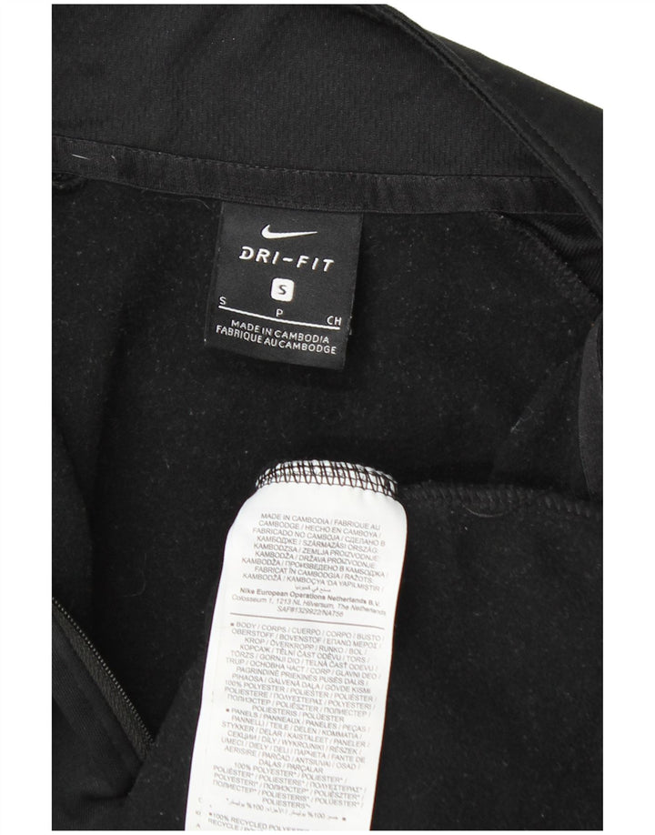 Moletom masculino Nike Dri Fit gráfico com zíper e gola alta preto