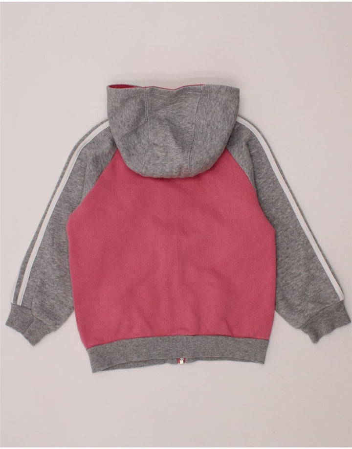 ADIDAS Baby Girls Zip Hoodie Sweater 18-24 Months Pink Colourblock Cotton Vintage Adidas and Second-Hand Adidas from Messina Hembry 
