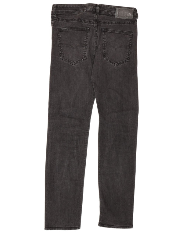 Diesel Mens Jeans Slim W30 L31 Algodão Preto