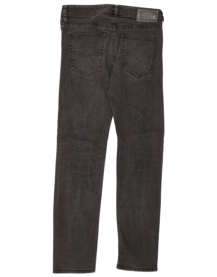 Diesel Mens Jeans Slim W30 L31 Algodão Preto