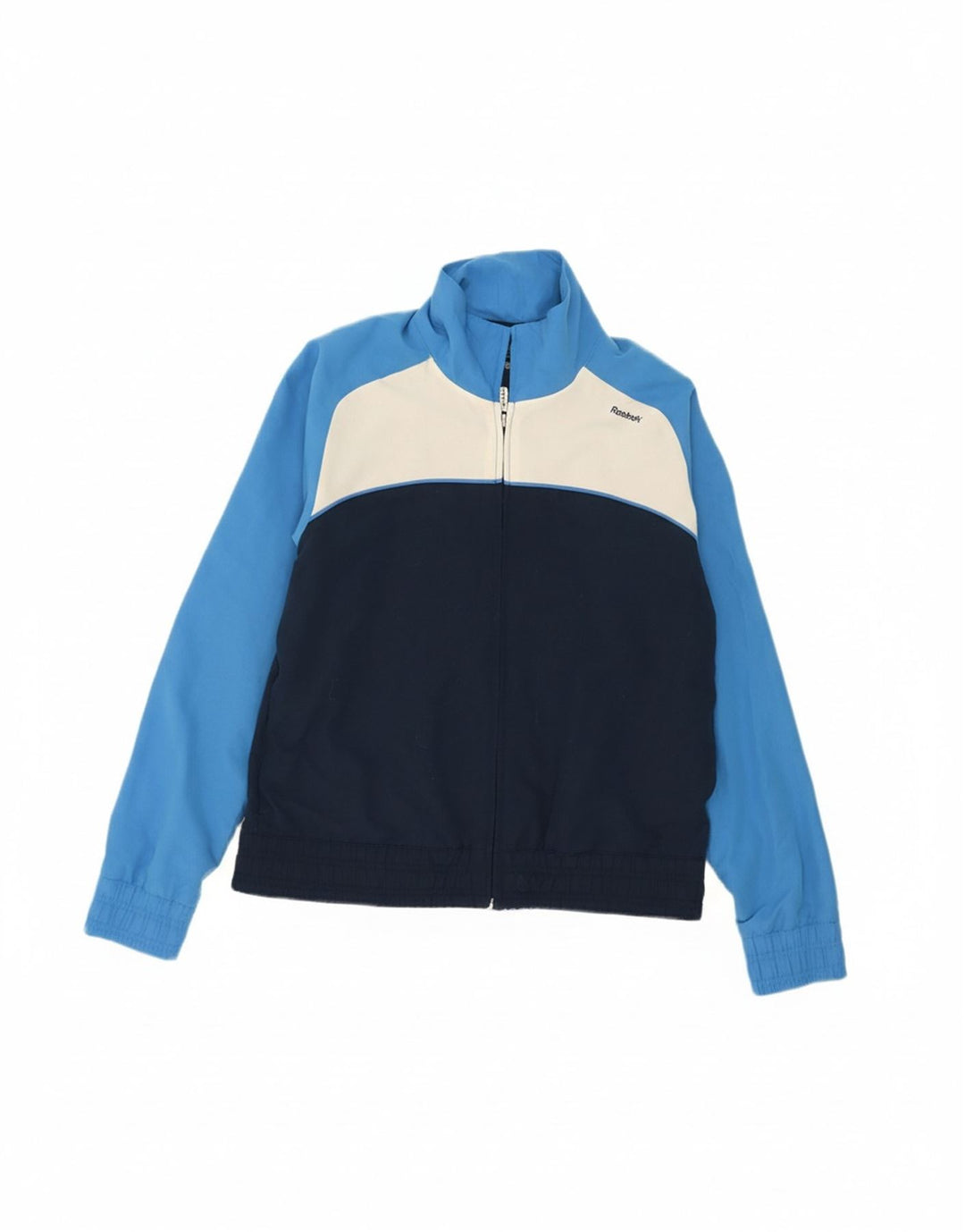 REEBOK Jaqueta feminina de agasalho UK 14 médio azul marinho colorblock