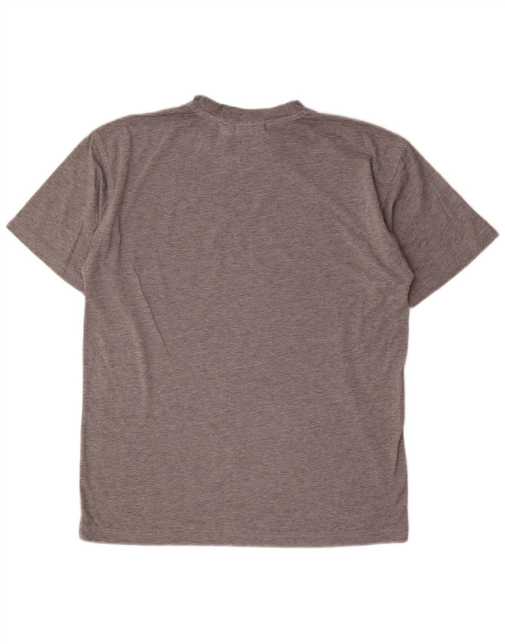 Camiseta masculina Puma Graphic Top cinza médio manchado