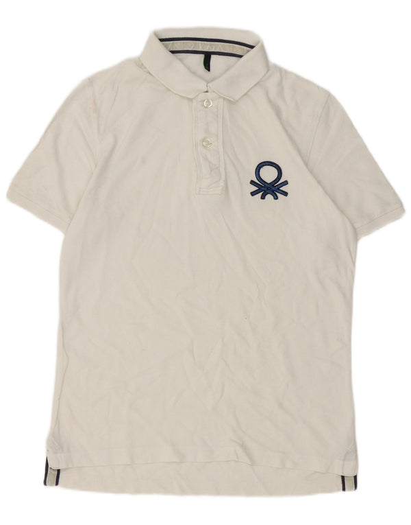 Camisa polo masculina Benetton média branca