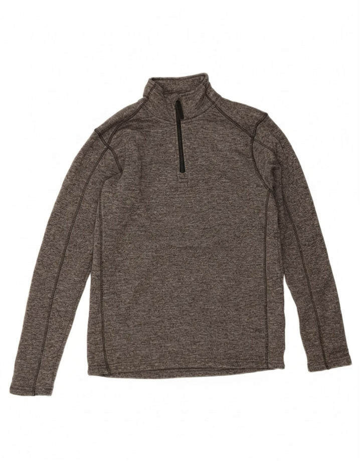 MOUNTAIN WAREHOUSE Mens Zip Neck Pullover Treino Top Cinza Médio