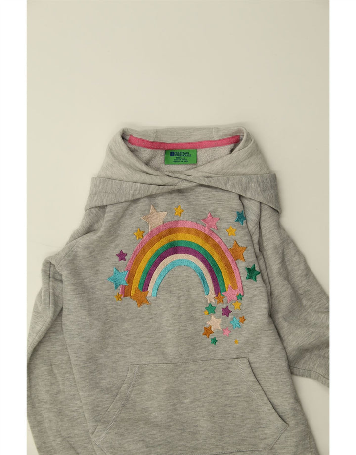 MOUNTAIN WAREHOUSE Girls Graphic Hoodie Jumper 9-10 Years Grey Cotton Vintage Mountain Warehouse and Second-Hand Mountain Warehouse from Messina Hembry 