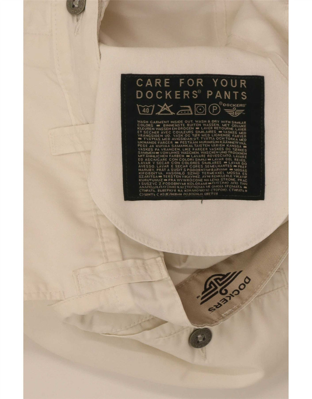 Calça capri feminina Dockers reta W31 L22 branco