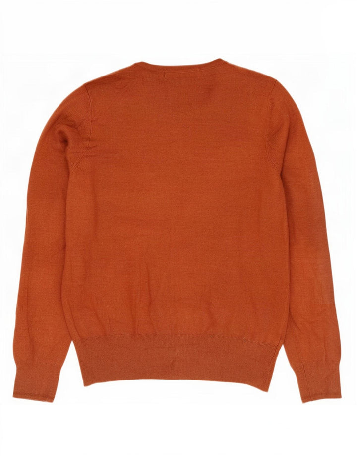 Suéter cardigã feminino Marks & Spencer UK 12 viscose marrom médio