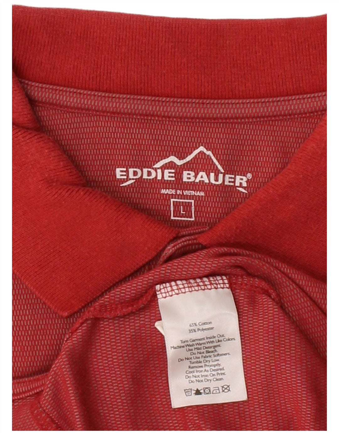 Camisa polo masculina EDDIE BAUER grande algodão vermelho