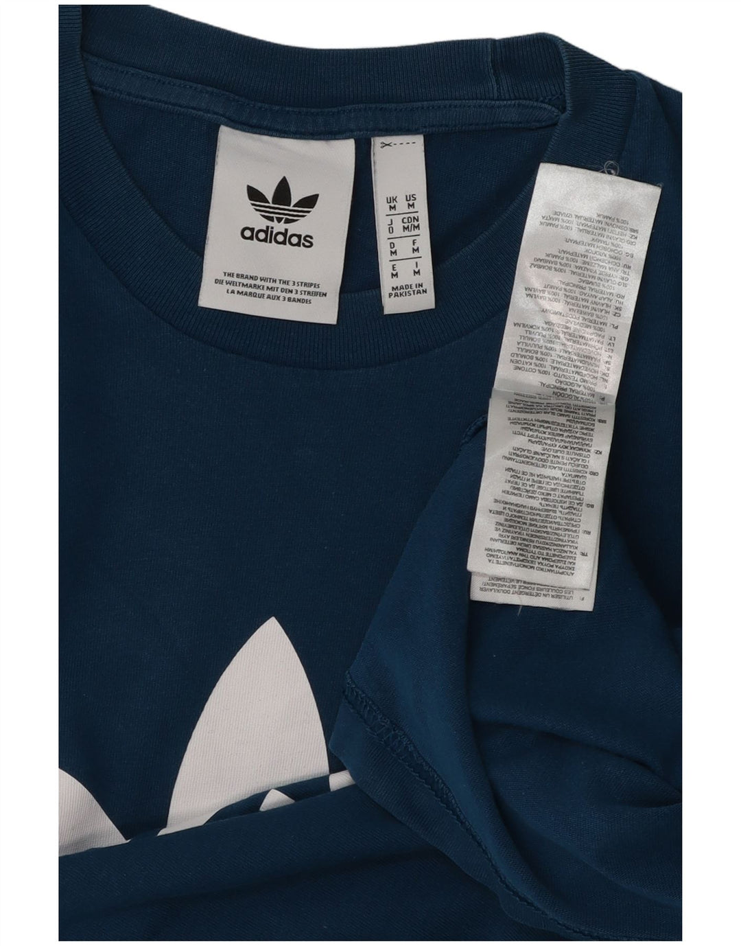 ADIDAS Mens Graphic T-Shirt Top Médio Algodão Azul