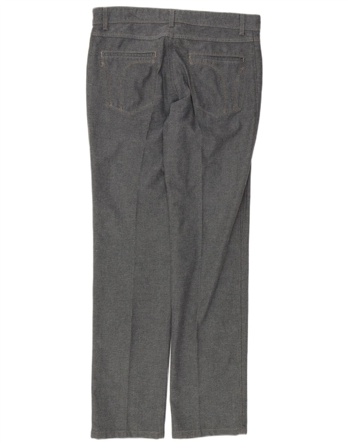 Calça feminina casual reta Trussardi W30 L34 cinza