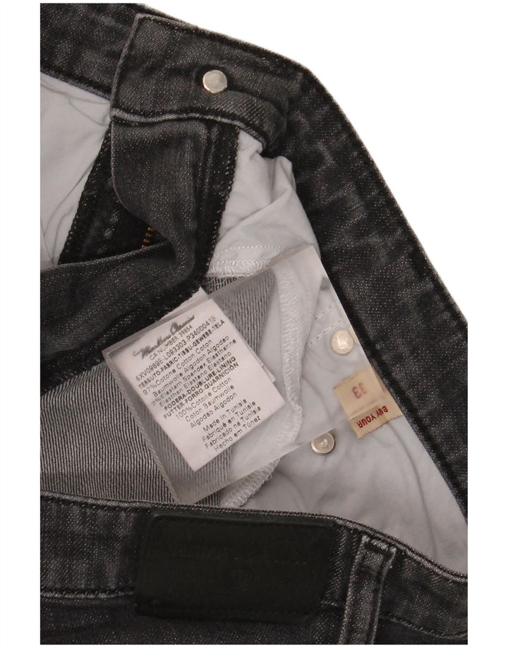 Jeans retos femininos Marlboro Classics W33 L30 algodão preto