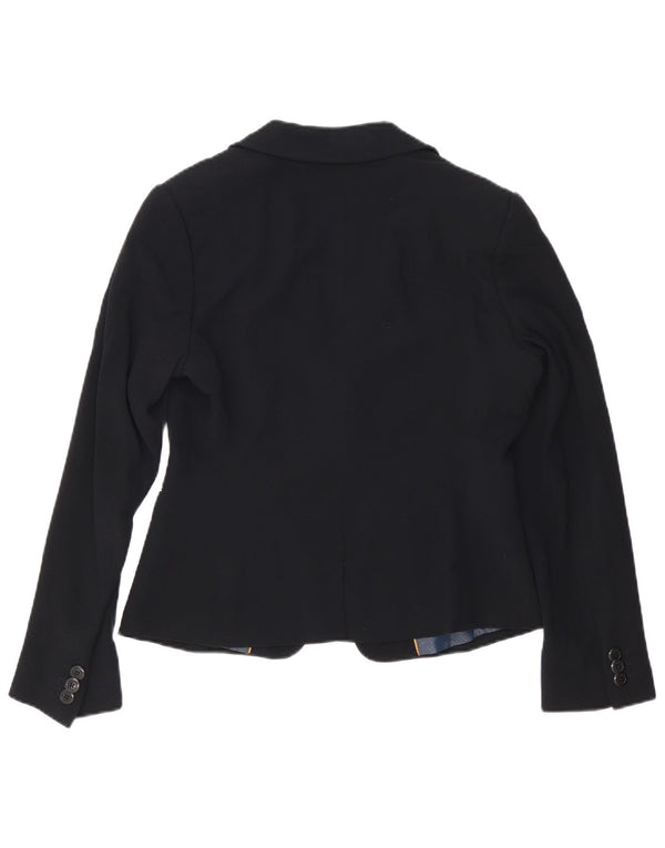 Jaqueta blazer feminina Jigsaw com 1 botão Reino Unido 14 médio preto